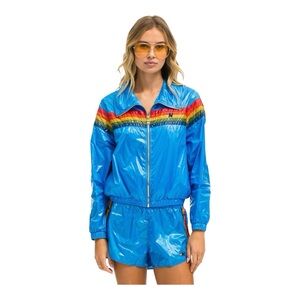 Aviator Nation 5 stripe Windbreaker- Color Blue Cina.